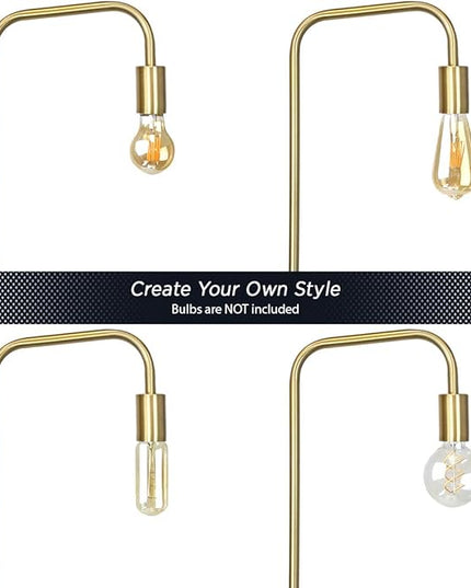 O’Bright Industrial Floor Lamp for Living Room, Metal Lamp, E26 Socket, 70 Inches, Minimalist Design for Decorative Lighting, Stand Lamp for Bedroom, Office, Dorm, Gold - LeafyLoom
