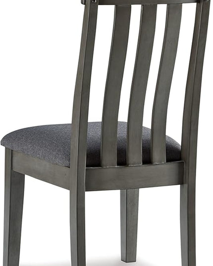 Signature Design by Ashley Hallanden Modern Slat Back 18.63" Dining Room Chair, Set of 2, Gray - LeafyLoom