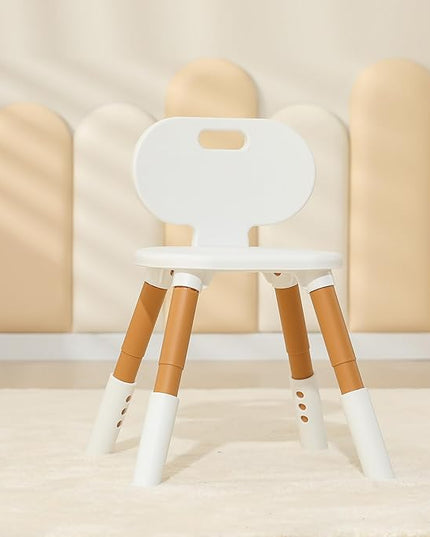 3 Level Height Adjustable Kids Chairs Plastic Preschool Chair Durable and Lightweight Child Chair with a Maximum Load Capacity of 220 pounds Suitable for Day Care, Classroom, and Home (1-Pack Beige) - LeafyLoom
