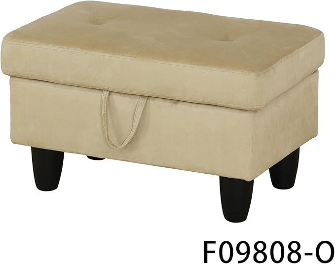 3-Piece L-Shaped Sectional Couches with 66.5'' Chaise Lounge & Storage Ottoman Modular Room Sofas for Home Office Apartment, Large Living Furniture, 97'' Right Hand Facing, Beige Microfiber - LeafyLoom