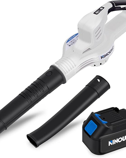 Cordless Leaf Blower 150MPH, Handheld Electric Leaf Blower with 4.0Ah Battery and Charger, 2 Speed Modes, 20V Battery Operated Leaf Blowers for Lawn Care, Patio, Blowing Leaves and Snow - LeafyLoom