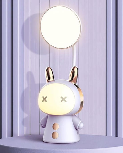 Cartoon Led Desk Lamp Learning Folding Rechargeable Eye Protection Student Children Fun Cute Reading Night Light Bedside Gradient - LeafyLoom