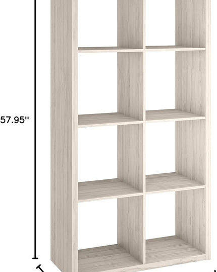 ClosetMaid 4584 Decorative Open Back 8-Cube Storage Organizer, Bleached Walnut - LeafyLoom