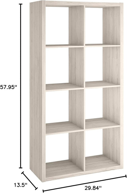 ClosetMaid 4584 Decorative Open Back 8-Cube Storage Organizer, Bleached Walnut - LeafyLoom