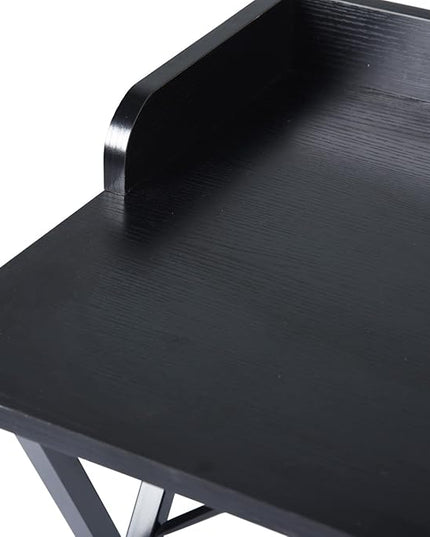 FurnitureR Office Desk, Simple Style Writing Table Computer Study Desk with Baffle, Home Office PC Laptop Table, 47.2 Inches, Black - LeafyLoom