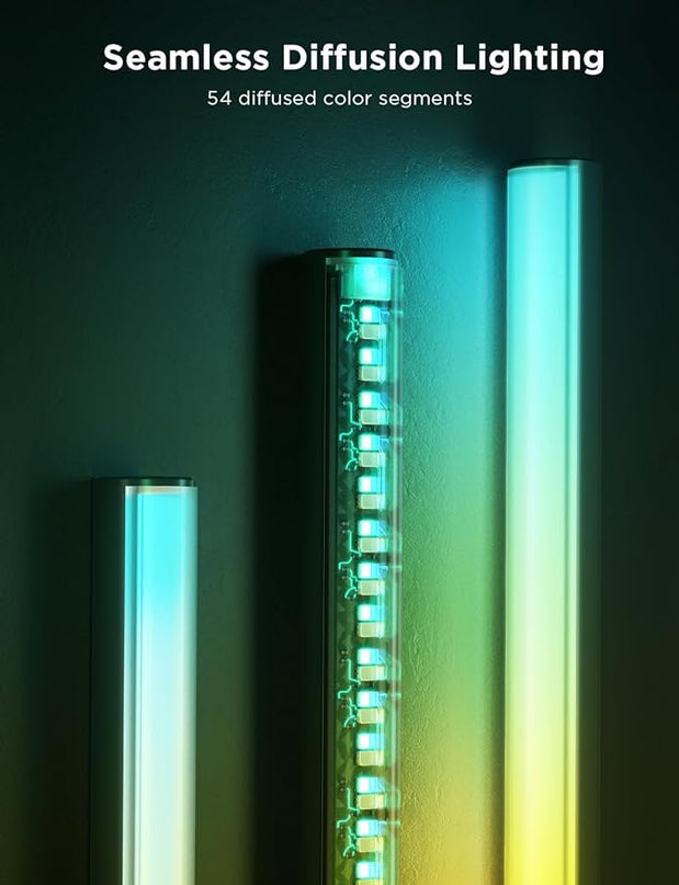 Govee Floor Lamp Pro, RGBIC LED Lamp with Bluetooth Speaker and White Noise, 2100 Lumens Standing Lamp, Works with Alexa, 16 Million Colors, Music Sync, Floor Lamp for Bedroom, Living Room, Black - LeafyLoom