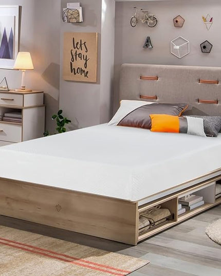 FDW 8 inch Twin Mattress Gel Memory Foam Mattress for Cool Sleep & Pressure Relief, Medium Firm Mattresses CertiPUR-US Certified/Bed-in-a-Box/Pressure Relieving (8 in, Twin) - LeafyLoom
