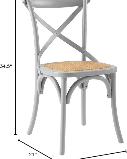 Modway Gear Side Set of 2, Two Dining Chairs, Light Gray - LeafyLoom