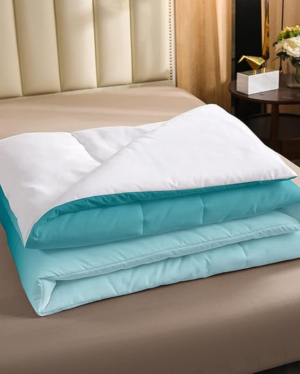 Erosebridal Ombre Comforter Set Green Purple Teal Bedding Set Queen Size Colorful Gradient Down Comforter Modern Abstract Quilt Duvet Insert Soft Warm Lightweight 1Comforter with 2 Pillow Cases - LeafyLoom