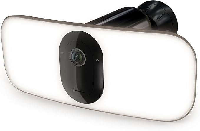 Arlo Pro 3 LED Floodlight Security Camera 2K HDR 2000-3000 Lumens | Wire-Free | Protect Driveways & Alleyways | Connects to Wi-Fi | Color Night Vision, Motion Sensor, 2-Way Audio, Rechargeable (Black) Arlo