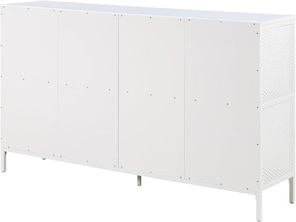 OSP Home Furnishings Ace Contemporary Modern Storage Cube Bookcase, 8 Cubes, White Finish - LeafyLoom
