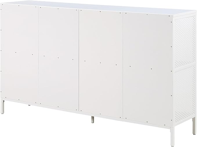 OSP Home Furnishings Ace Contemporary Modern Storage Cube Bookcase, 8 Cubes, White Finish - LeafyLoom
