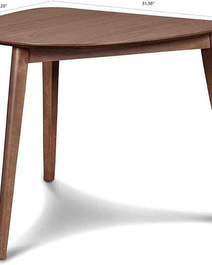 New Classic Furniture Oscar Corner Table, Walnut - LeafyLoom