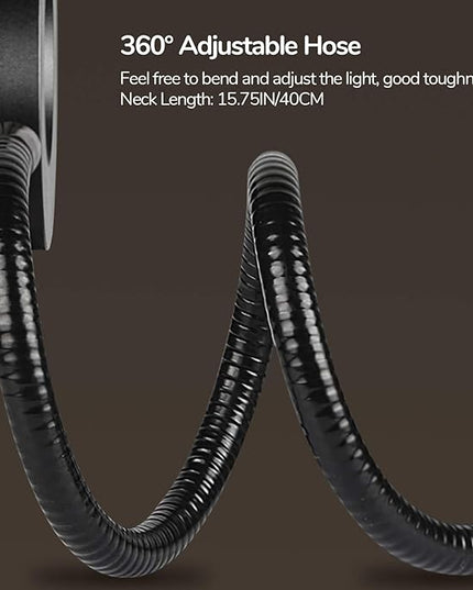Clip on Desk Lamps,48 LEDs 360°Flexible Gooseneck Reading Table Light,3 Color Modes, 10 Brightness, USB Clamp Books Night Light for Home, Office, Dorm - LeafyLoom