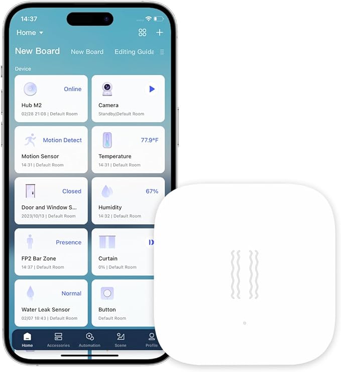 Aqara Vibration Sensor, Requires AQARA HUB, Zigbee Connection, Wireless Mini Glass Break Detector for Alarm System and Smart Home Automation, Compatible with Apple HomeKit, Works with IFTTT Aqara