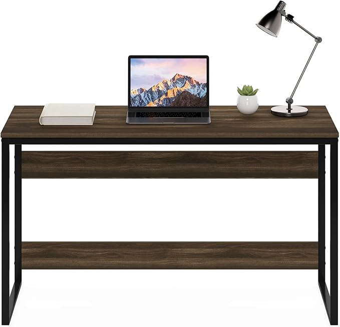 Furinno Moretti Modern Lifestyle Enhanced Study Desk 52 Inch, 52-Inch, Columbia Walnut - LeafyLoom