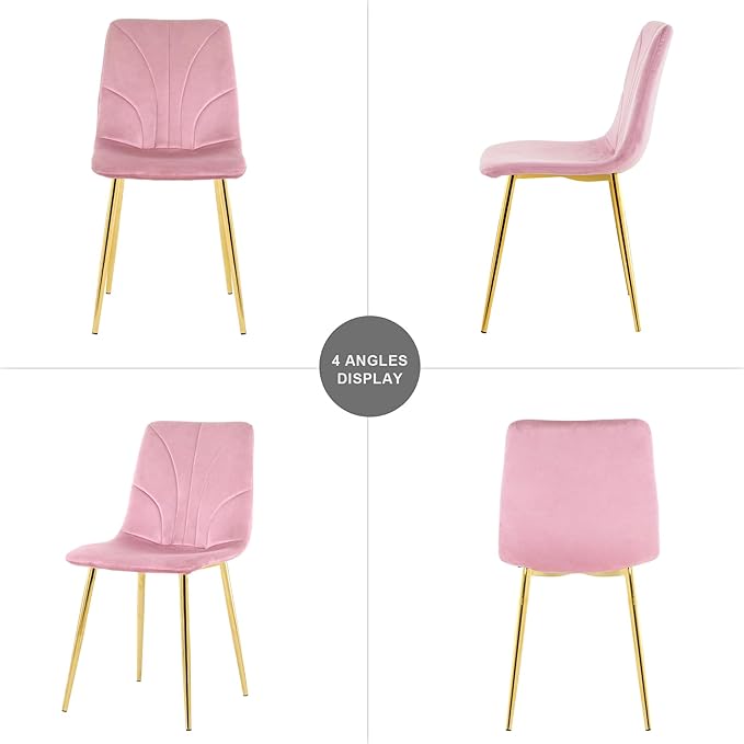 NicBex Haerin-SD-00367-LWJ Dining Chairs, 33.9"x18.1"x17.3", Pink - LeafyLoom