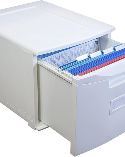 Storex 61271B01C File Cabinet, 1-Pack, White - LeafyLoom