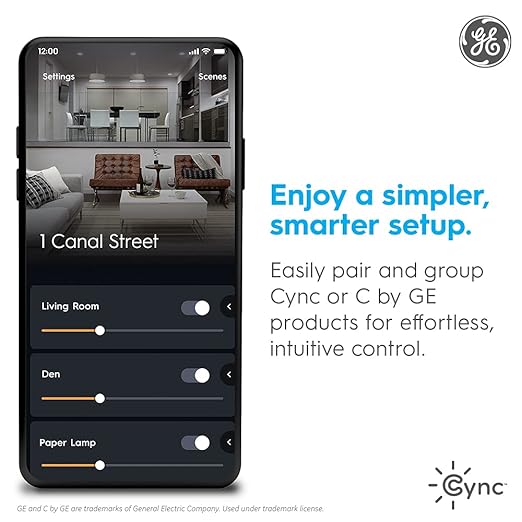 GE CYNC Smart Light Switch, Paddle Style, Neutral Wire Required, Bluetooth and 2.4 GHz Wi-Fi 4-Wire Switch, Compatible with Alexa and Google (6 Pack), White CYNCSmartHome