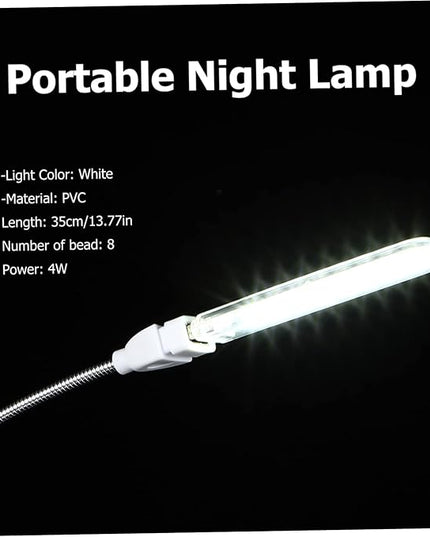 ARTIBETTER 2pcs U Disk Night Light Led Reading Light Plug in Led Night Light Outdoor Camping Light Gooseneck 8 Leds Night Lamp Atmosphere Light USB Light Indoor Computer Jianpan Student PVC - LeafyLoom