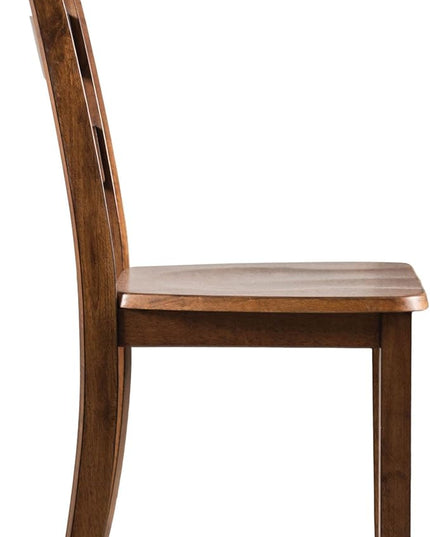 Furniture of America Burnett Wood 5-Piece Dining Room Set, Square Table and 4 Durable Slat Back Chairs with Footrest for Home Kitchen Furniture, Dinettes, Walnut - LeafyLoom