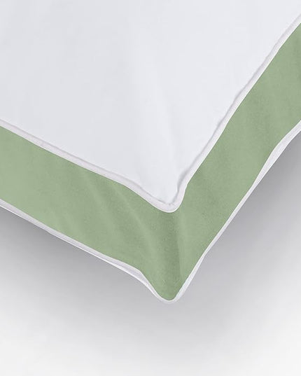 Utopia Bedding Bed Pillows for Sleeping Queen Size (Sage), Set of 2, Cooling Hotel Quality, Gusseted Pillow for Back, Stomach or Side Sleepers - LeafyLoom