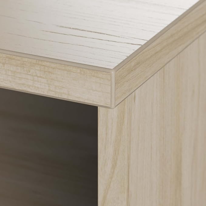 Bush Business Furniture Studio C Tall 5 Shelf Bookcase in Natural Elm, Large Bookshelf for Home or Professional Office - LeafyLoom