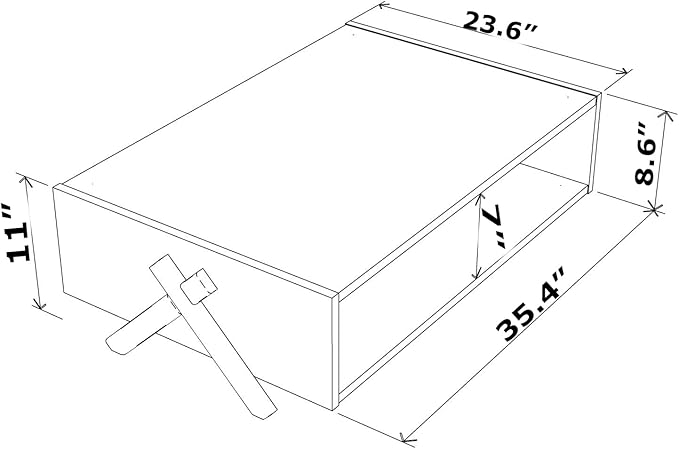NicBex Coffee Table Wooden Coffee Table with Storage Rectangle Center Tables with Open Shelf and Metal Frame Dining Table for Living Room, Dining Room, Office, and Bedroom,35.4" W, Yellow - LeafyLoom