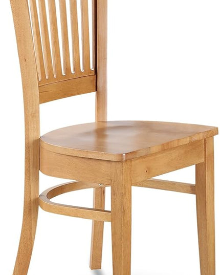 East West Furniture OXVA3-OAK-W Oxford 3 Piece Dinette Set for Small Spaces Contains a Square Table and 2 Dining Room Chairs, 36x36 Inch - LeafyLoom