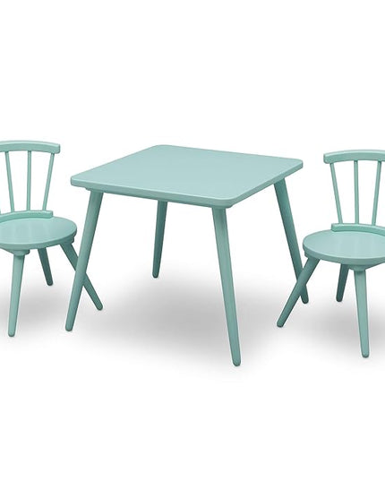Delta Children Windsor 2 Chair, 3 Piece Set, Aqua - LeafyLoom