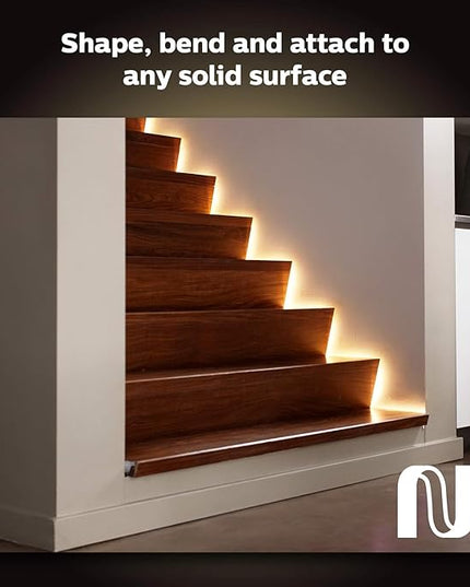 Philips Hue Indoor 6-Foot Smart LED Light Strip Plus Base Kits with Plugs - Color-Changing Single-Color Effect - 2 Pack - Control with Hue App - Works with Alexa, Google Assistant and Apple HomeKit PhilipsHue