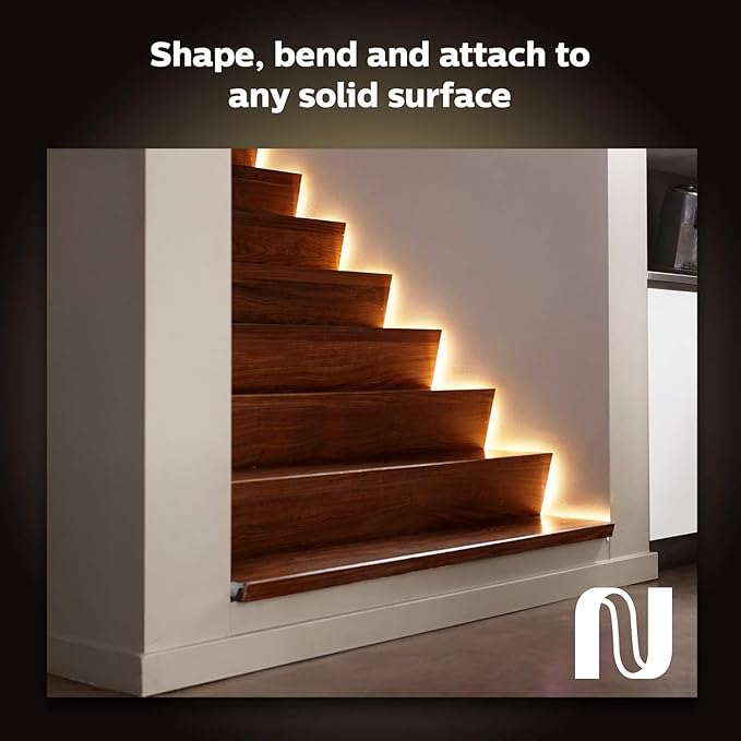 Philips Hue Indoor 6-Foot Smart LED Light Strip Plus Base Kits with Plugs - Color-Changing Single-Color Effect - 2 Pack - Control with Hue App - Works with Alexa, Google Assistant and Apple HomeKit PhilipsHue