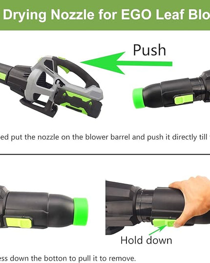 Car Drying Nozzle for EGO Power+ 530 575 580 615 650 765 Leaf Blowers, Includes 1 Leaf Blower Wall Mount Holder and 2 Mounts Battery Holders W/Hardware - LeafyLoom