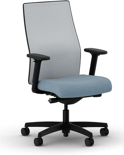 HON Ignition 2.0 Office Chair, Fog Mesh Back, Carolina Blue - LeafyLoom