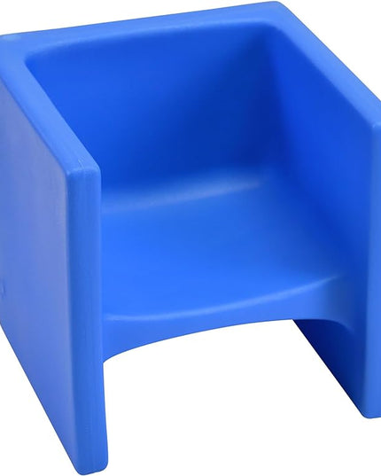 Children's Factory 3-in-1 Cube Chair for Kids, Flexible Seating Classroom Furniture, 1-Pack, Blue - LeafyLoom