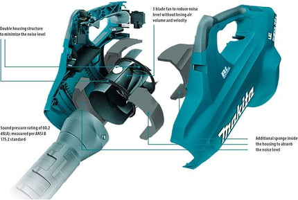 Makita XBU02Z 36V (18V X2) LXT® Brushless Blower, Tool Only - LeafyLoom
