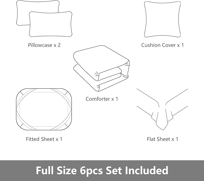 Kids Gaming Bedding Sets, 6 Piece Gamer Comforter Sets for Teens Boys Full Size for Bedroom Comforter Set Adult 3D Gamepad Microfiber Bedding Sets Fits All Season Full Size Comforter Sets - LeafyLoom