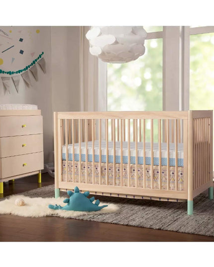 Crib Mattress, Dual Sided Comfort Memory Foam Toddler Bed Mattress, Triple-Layer Breathable Premium Baby Mattress for Infant and Toddler w/Removable Outer Cover - White&Blue - LeafyLoom
