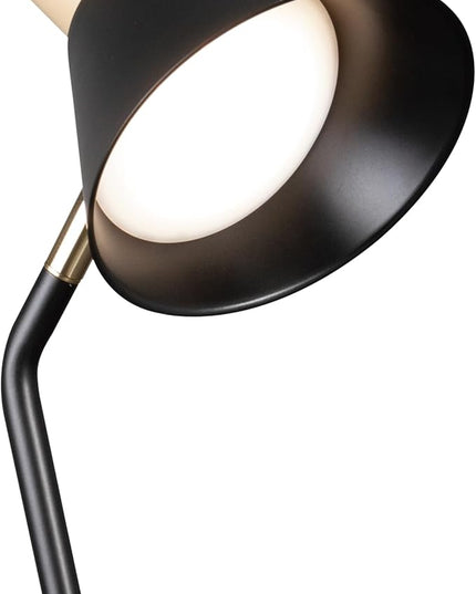 OttLite Merge LED Desk Lamp with Wireless Charging - ClearSun LED Technology, 3 Brightness Settings & Color Temperature Modes with Touch Activated Controls - Includes Storage Area for Desk Supplies - LeafyLoom