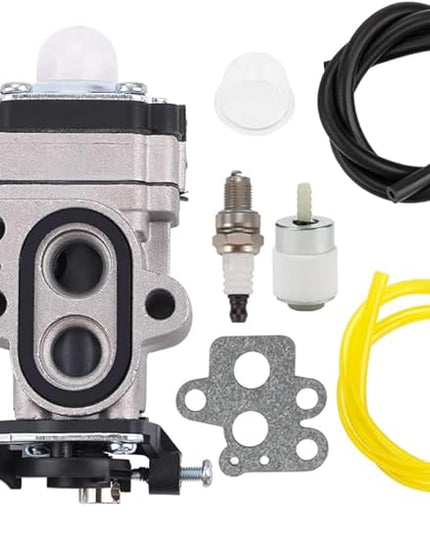 130BT Carburetor for Husqvarna 130 BT 530BT Backpack Blower Parts RedMax Leaf Blower EBZ3050RH EBZ3000RHCA Parts 504116101 Carb with Spark Plug Primer Bulb Fuel Line Filter Kit - LeafyLoom