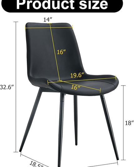NicBex Haerin-SD-00316-LWJ Dining Chairs, 19.6"x18.5"x32.6", Black - LeafyLoom