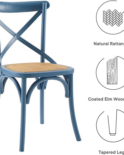 Modway Gear Dining Side Chair, Harbor 21 x 19.5 x 34.5 - LeafyLoom