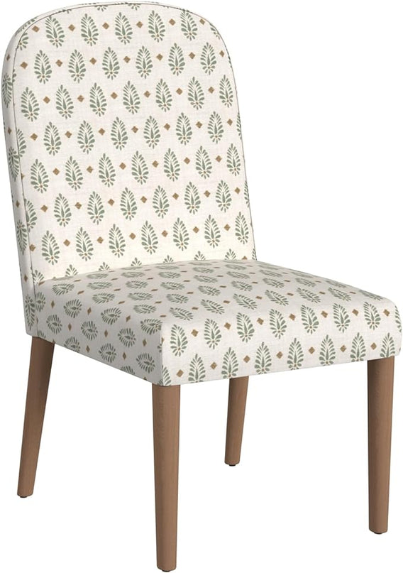 HomePop Classic Parsons Dining Chairs, Sage Paisley Medallion (Single Pack) - LeafyLoom