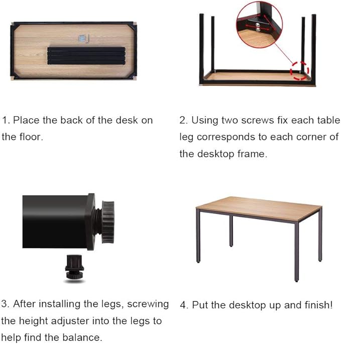 Need 55 Inch Large Computer Desk - Modern Simple Style Home Office Gaming Desk, Basic Writing Table for Study Student, White Metal Frame, White - LeafyLoom