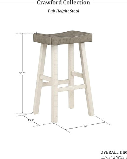 Lexicon Bar Table Set for 3, Small Kitchen table set Kitchen Island Table with 3 Saddle Bar Stools, 4 Piece Dining Table Set for Breakfast Nook, Living Room, Apartment, Pub Height, White/Coffee - LeafyLoom