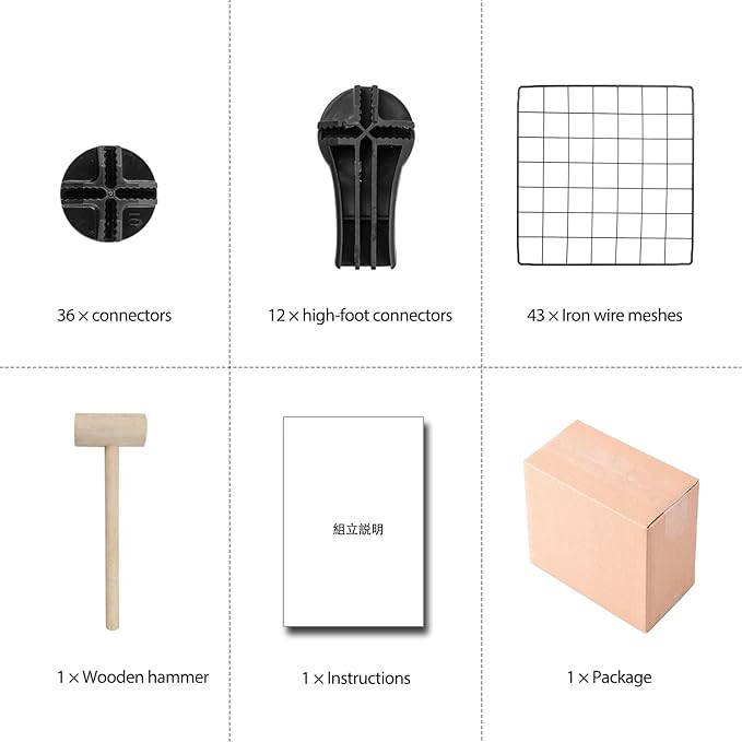 Wolizom Wire Cube Storage, Metal Grids Shelves Bookshelf, Stackable Modular Shelving Organizer, DIY Closet Bookcase Bookshelf, Grid Storage Shelf for Bedroom, Living Room, Office (Black, 12 Cube) - LeafyLoom
