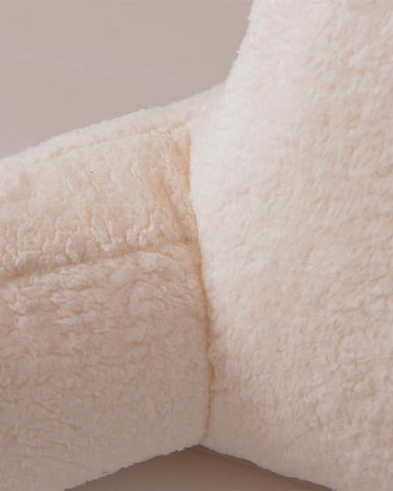 Aimuan Reading Pillow Bed Rest Wedge Large Adult Backrest Pillow with Arms Back Support for Sitting Up in Bed Cushion Incline Rest Sleeping Snoring Pillow,Sherpa Ivory Large - LeafyLoom