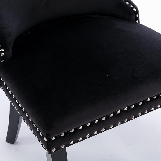 NicBex Haerin-SD-00117-LWJ Dining Chairs, 27.4"x20.4"x37.4", Black - LeafyLoom