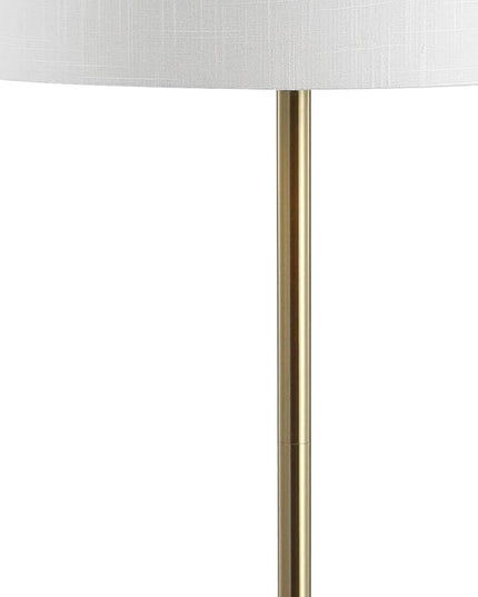 JONATHAN Y JYL3059A Charles 59" Metal/Glass LED Side Table and Floor Lamp Contemporary,Transitional for Bedrooms, Living Room, Office, Reading, Brass - LeafyLoom