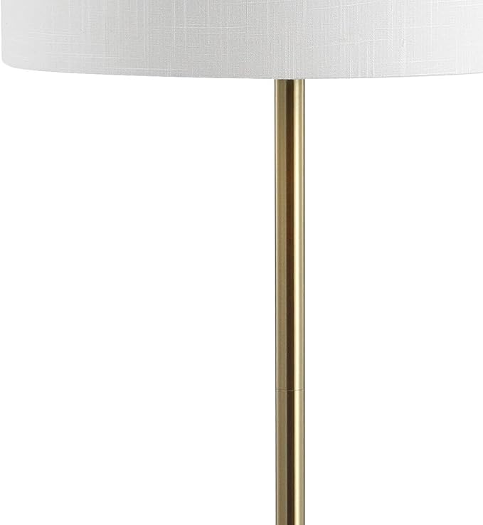 JONATHAN Y JYL3059A Charles 59" Metal/Glass LED Side Table and Floor Lamp Contemporary,Transitional for Bedrooms, Living Room, Office, Reading, Brass - LeafyLoom